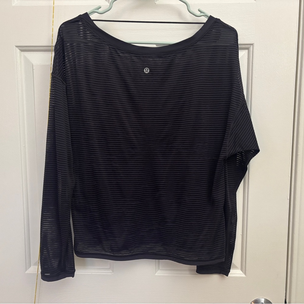 lululemon athletica Deep Navy Mesh Long Sleeve Top